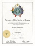 Texas Flag certificate - click to view a larger image